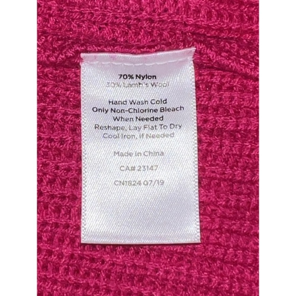 New Talbots Petite Sweater Cable Knit Lambswool Pullover Women's Sz XLP Pink NWT - Picture 8 of 8